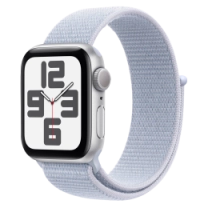 Apple Watch SE2 2024 40mm Silver Aluminium Case with Blue Cloud Sport Loop UA