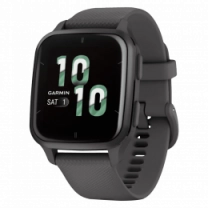 Garmin Venu Sq 2 Slate Aluminum Bezel with Shadow Gray Case and Silicone Band (010-02701-00/10)