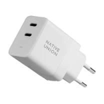 Зарядний пристрій Native Union Fast GaN PD 35W Dual USB-C White (FAST-PD35-WHT-EU)