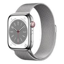 Смарт-часы Apple Watch Series 8 45mm Silver Stainless Steel Case with Milanese Loop (MNKG3)