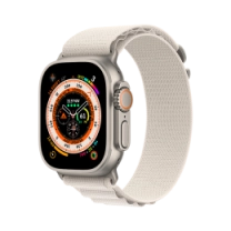 Смарт-часы Apple Watch Ultra 49mm Titanium Case with Starlight Alpine Loop - Medium (MQFR3)