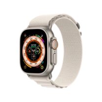 Смарт-часы Apple Watch Ultra 49mm Titanium Case со Starlight Alpine Loop - Small (MQFQ3)