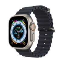 Смарт-часы Apple Watch Ultra 49mm Titanium Case with Midnight Ocean Band (MQFK3)