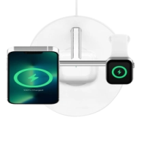 Беспроводной ЗП Belkin MagSafe 3in1 Wireless Charger, white (WIZ017VFWH)