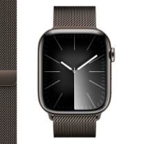 Apple Watch Series 9 41mm GPS + Cellular Graphite Stainless Steel Case with Graphite Milanese Loop (MRJA3)