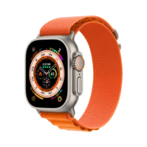 Смарт-часы Apple Watch Ultra 49mm Titanium Case with Orange Alpine Loop - Medium (MQFL3)