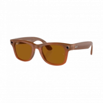 Смарт-окуляри Ray-Ban Meta Wayfarer Shiny Caramel/Polar Brown size XXL (RW4008 670683 53-22)